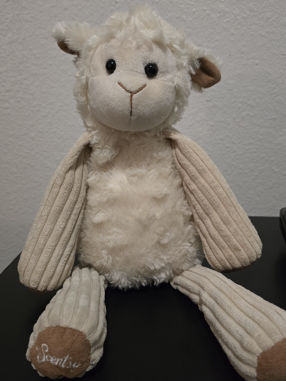 Scentsy Buddy Lenny The Lamb Stuffed Animal Plush White/Beige Small Retired 2016